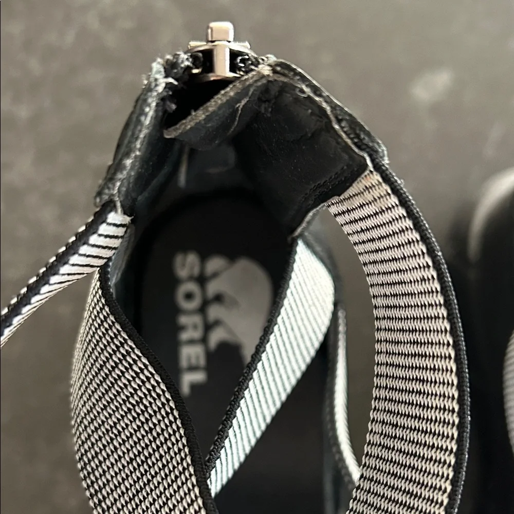 Sorel Women's Black and Gray Sandals - Picture 2 of 7